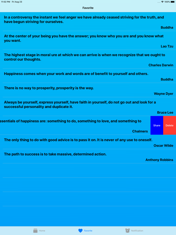 Daily Quotes to Start Your Day iPad screenshot 4 - Health & Fitness app