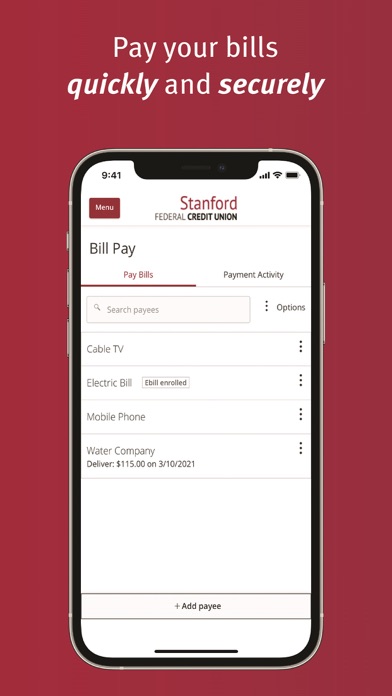 Stanford FCU Mobile Banking Screenshot