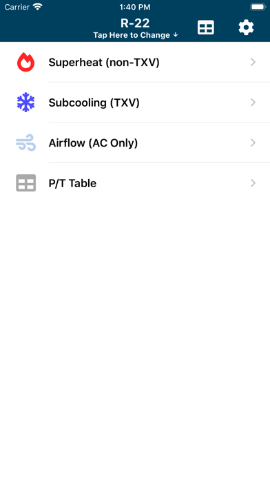 HVACR Check & Charge Screenshot