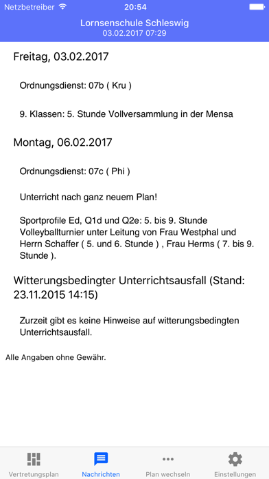 Vertretungsplan.app Screenshot