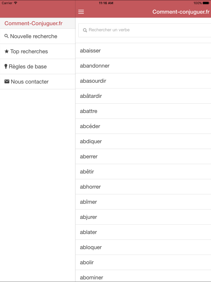 Simple French conjugator