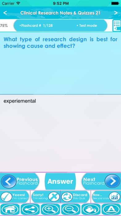 Clinical Research Exam Review Screenshot