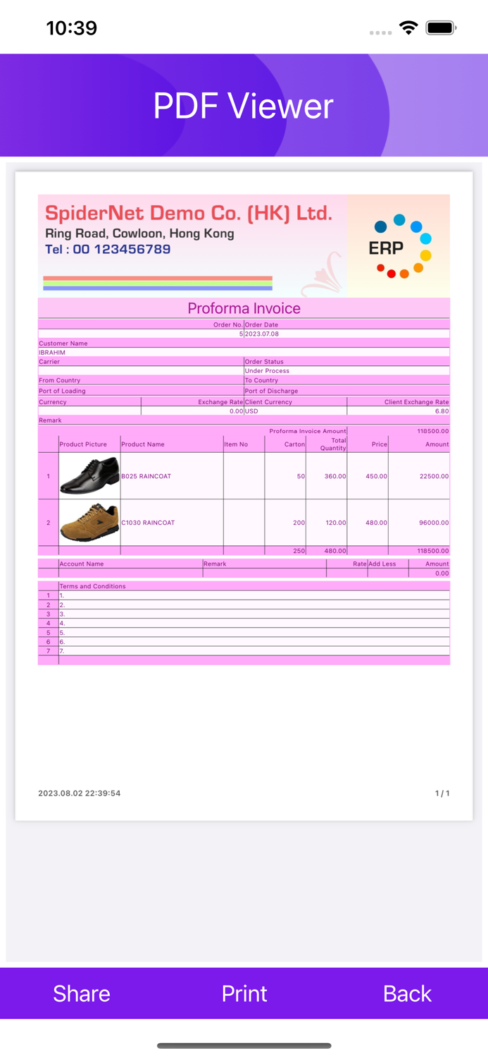 SpiderNet Online ERP System