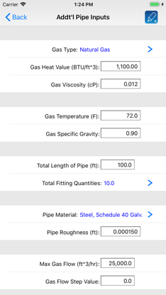 HVAC Pipe Sizer - Gas Low screenshot 3