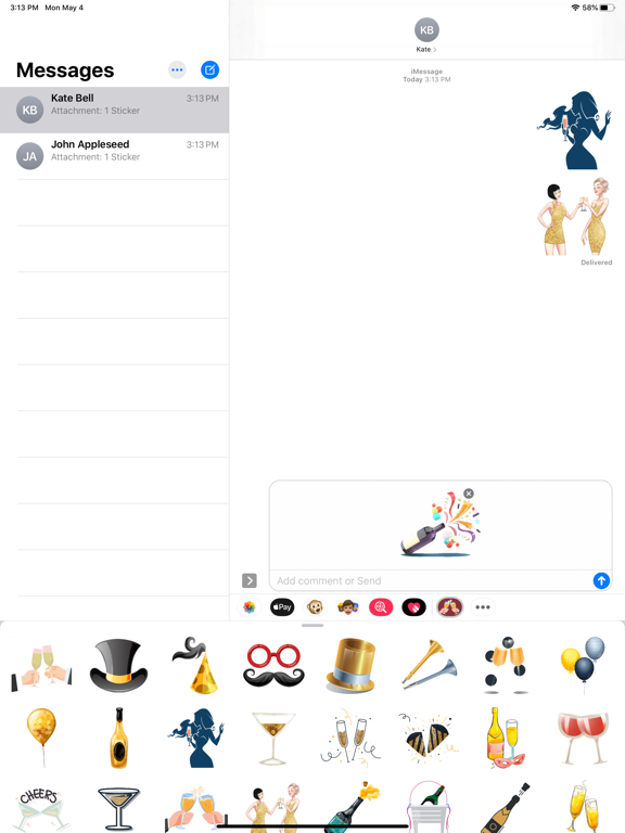 Screenshot #5 pour Party Champagne Stickers