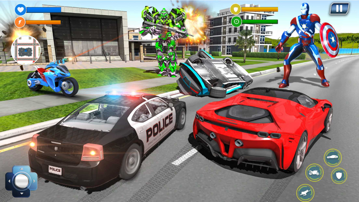 Superhero Captain Robot