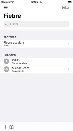 Captura de pantalla de Fiebre en iPhone 1
