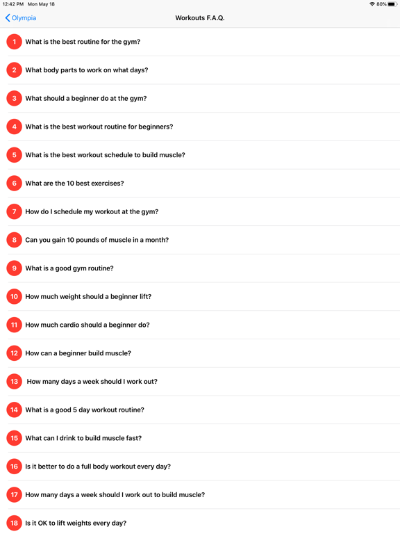 Olympia - Your Fitness Trainer iPad screenshot 8 - Health & Fitness app