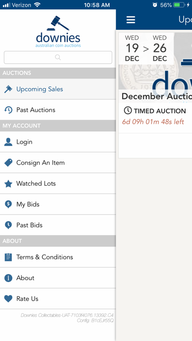 Downies Auctions Screenshot