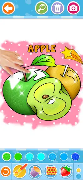 Game screenshot Glitter fruits coloring apk