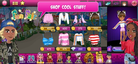 MovieStarPlanet: Classic - L'application offre une expérience de shopping immersive où les utilisateurs explorent des collections de mode uniques et gèrent leurs acquisitions avec des monnaies virtuelles, pièces et diamants.