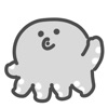 gray octopus sticker