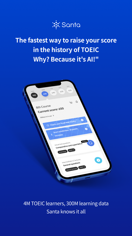 #1. Santa - AI TOEIC (iOS) 由: Riiid, Inc.