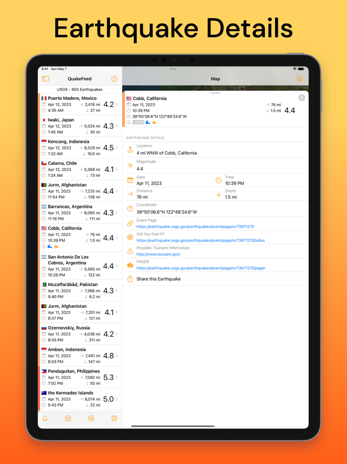 QuakeFeed Earthquake Tracker