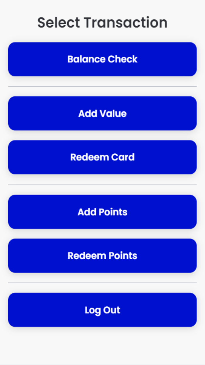 WorldGiftCard Terminal