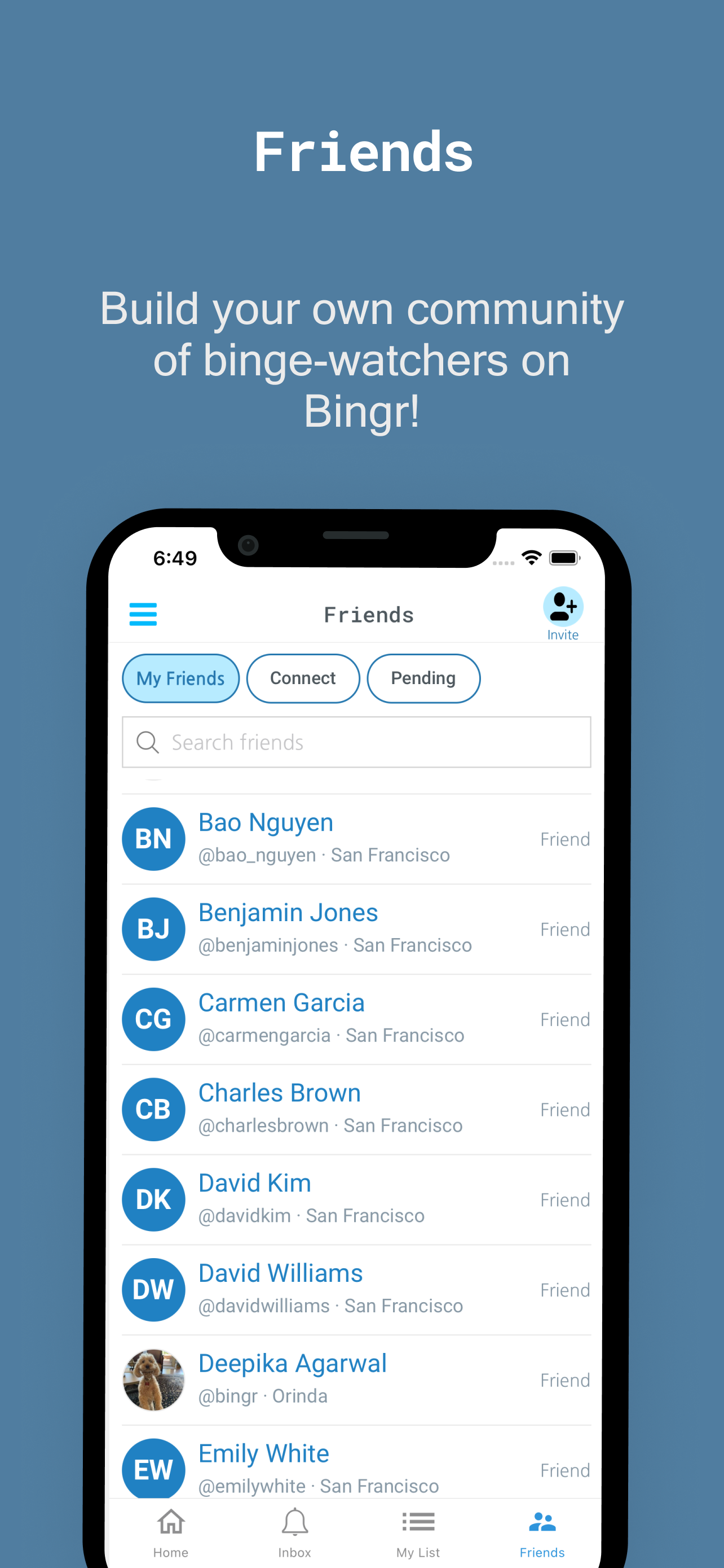 Bingr - Recommendation App