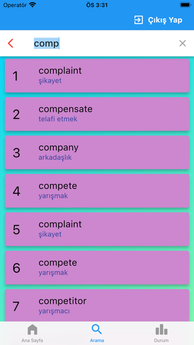 11. Sınıf İngilizce Screenshot