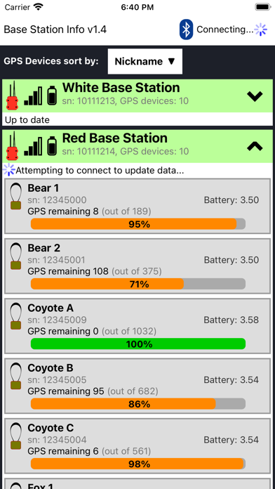 Base Station Info Screenshot