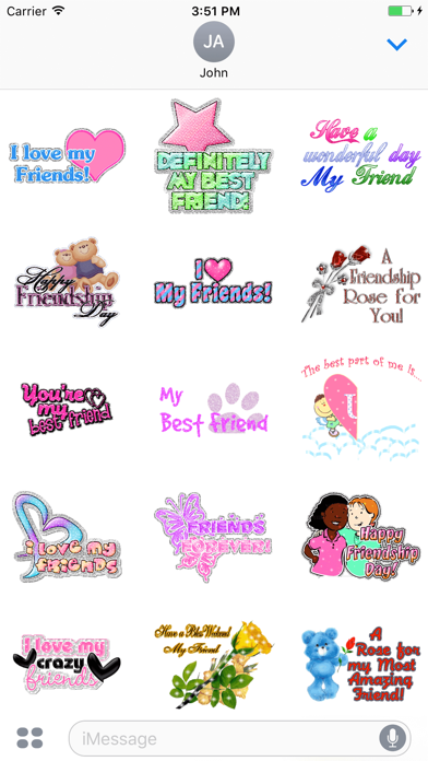 Screenshot #1 pour Friendship Day GIF Stickers