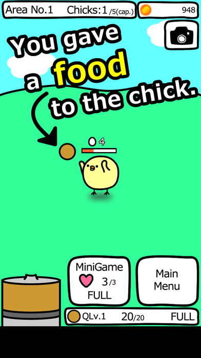 Feed Chicks! - weird cute game Screenshot