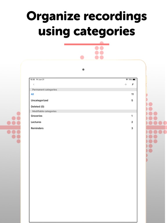 Alon Dictaphone-Voice Recorder iPad screenshot 7 - Business app