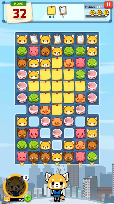 Aggretsuko :Sanrio Puzzle Game Screenshot