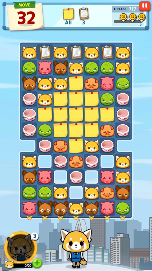 #6. Aggretsuko :Sanrio Puzzle Game (iOS) 由: ACTGames Co., Ltd.