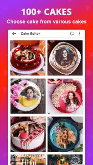 birthday photo frame with cake iphone screenshot 3