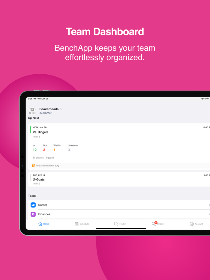 BenchApp - Sports Team Manager