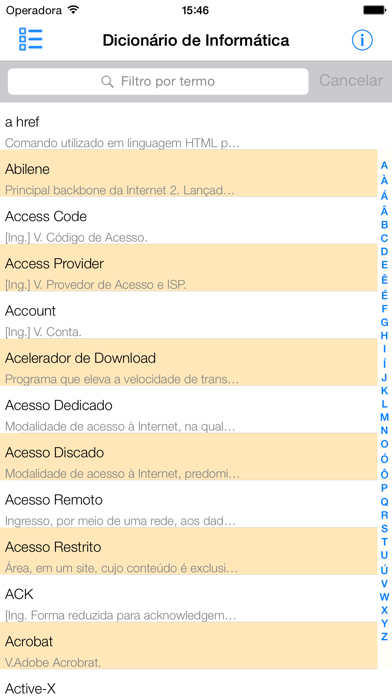Dicionário de Informática Screenshot