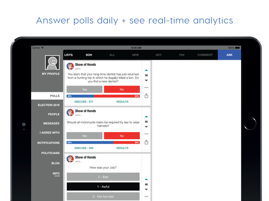 Screenshot #4 pour Show of Hands: Polls & More