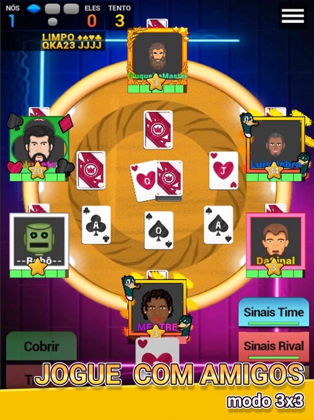 Melhor app para jogar Truco Online - jogos de cartas grátis 