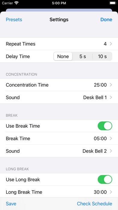 Screenshot #2 pour Concentration Timer