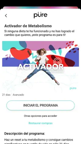 Game screenshot pure: Nutrición personalizada apk
