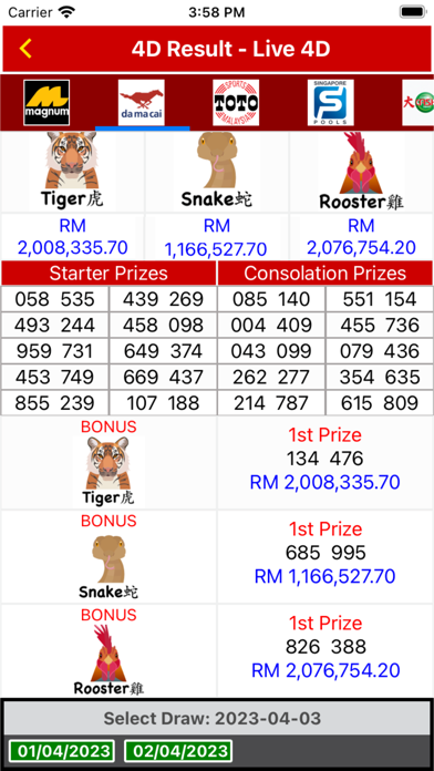 4D Results - Malaysia 4D Liveのおすすめ画像5