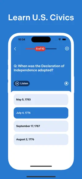 Game screenshot US Citizenship Test 2023 + hack