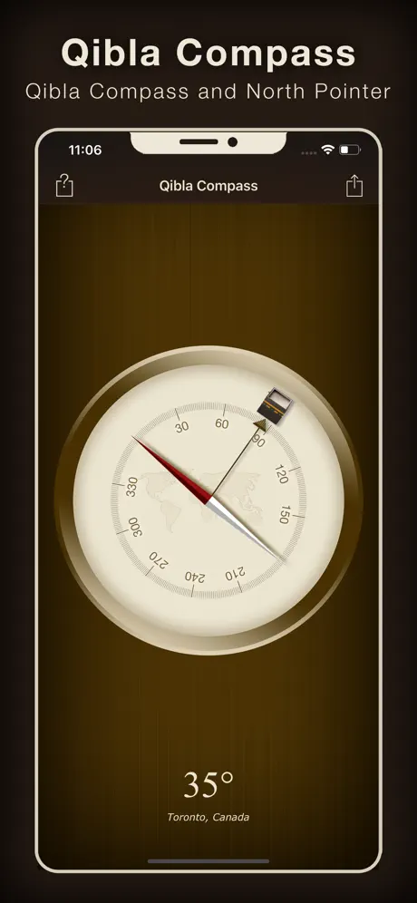 Qibla Compass (Kaaba Locator)