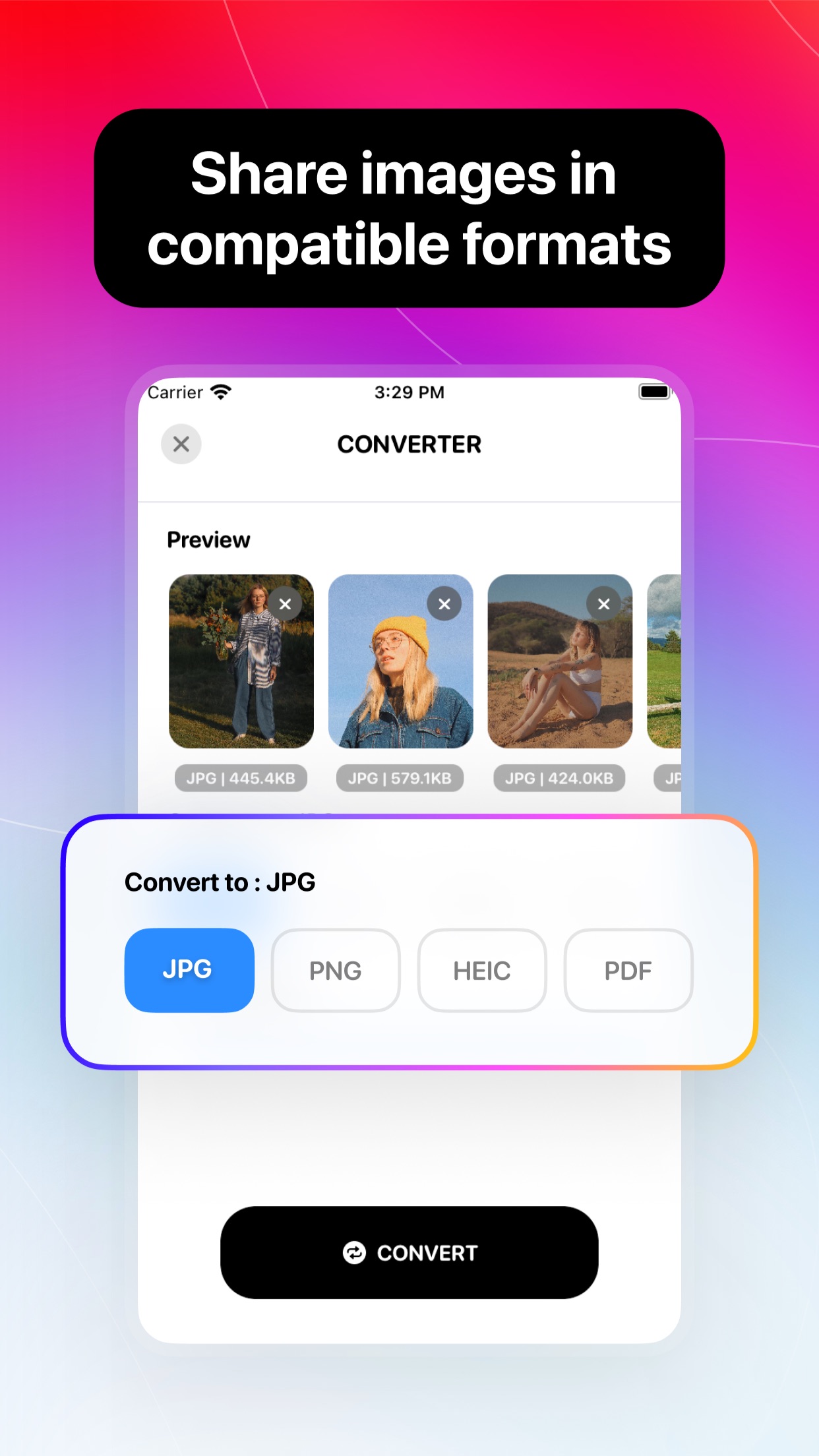 Screenshot do app Image Converter·