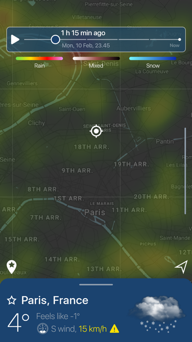 Weather Radar Live Temperature Screenshot
