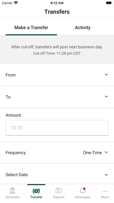 The National Bank of Malvern Screenshot
