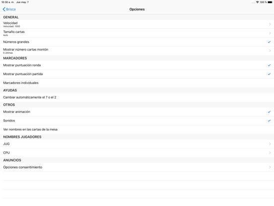 iBrisca iPad screenshot