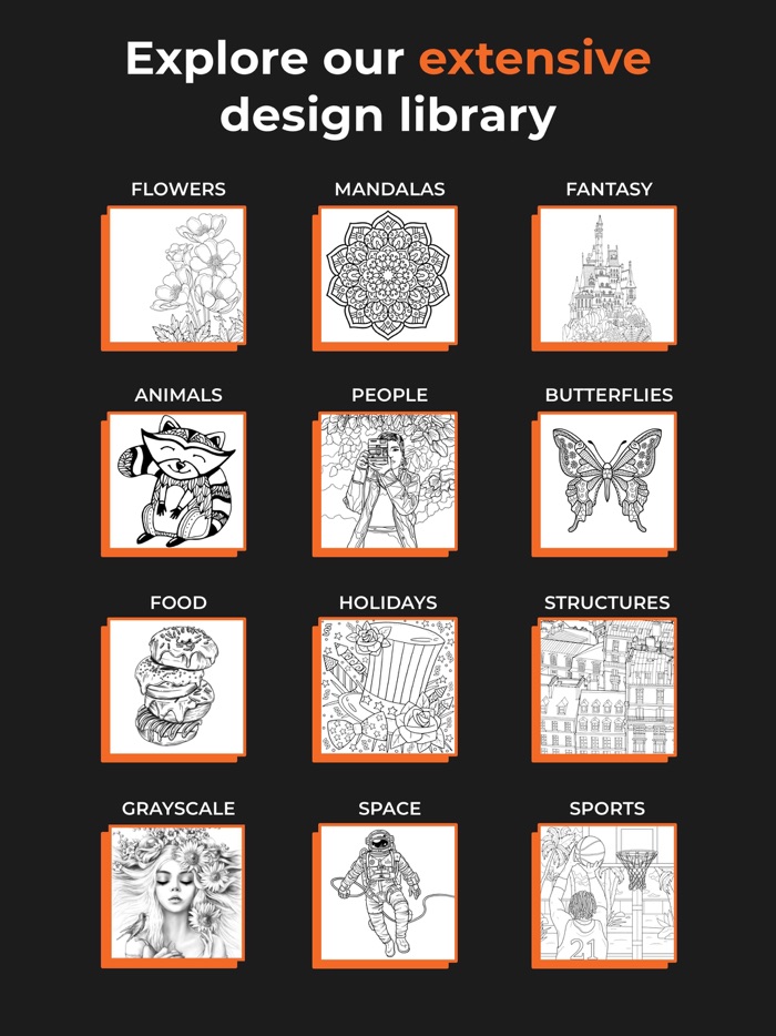 Adult Coloring Book - Pigment