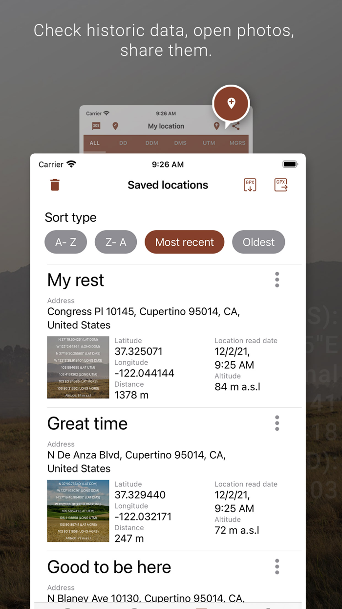 My GPS Coordinates Lite