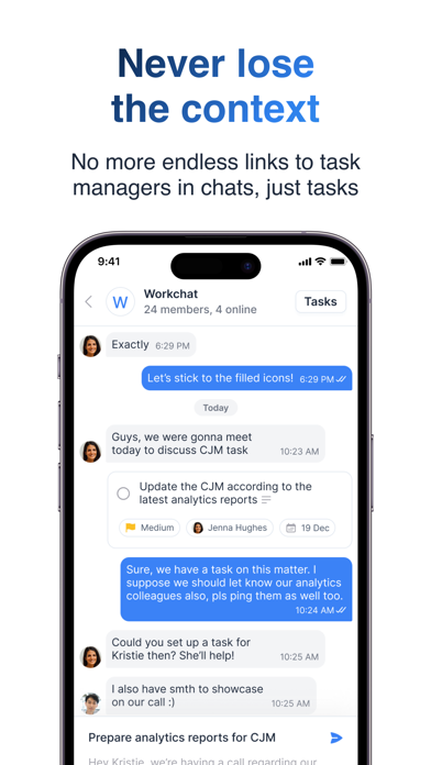 Workchat: Messages & Tasks Screenshot