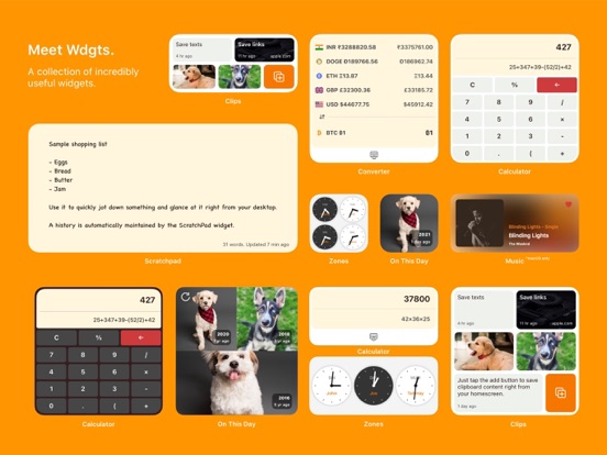 Wdgts 2 iPad app afbeelding 1