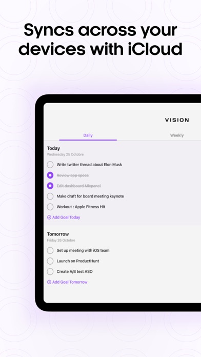 Weekly Planner - Vision Screenshot