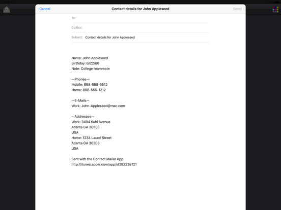 Screenshot #6 pour Contact Mailer