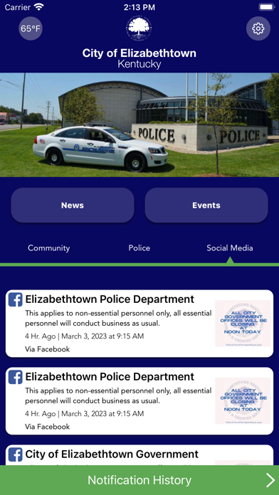 City of Elizabethtown KY Screenshot