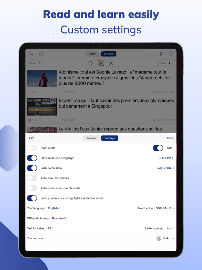 Todaii Learn French by News