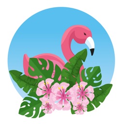 Watercolor Flamingo Stickers